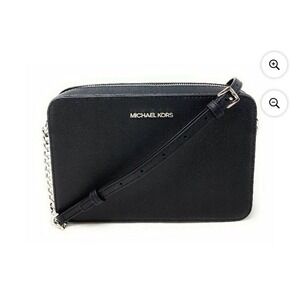 NWT - Michael Kors Crossbody Bag Black Saffiano Leather Jet Set East West Purse